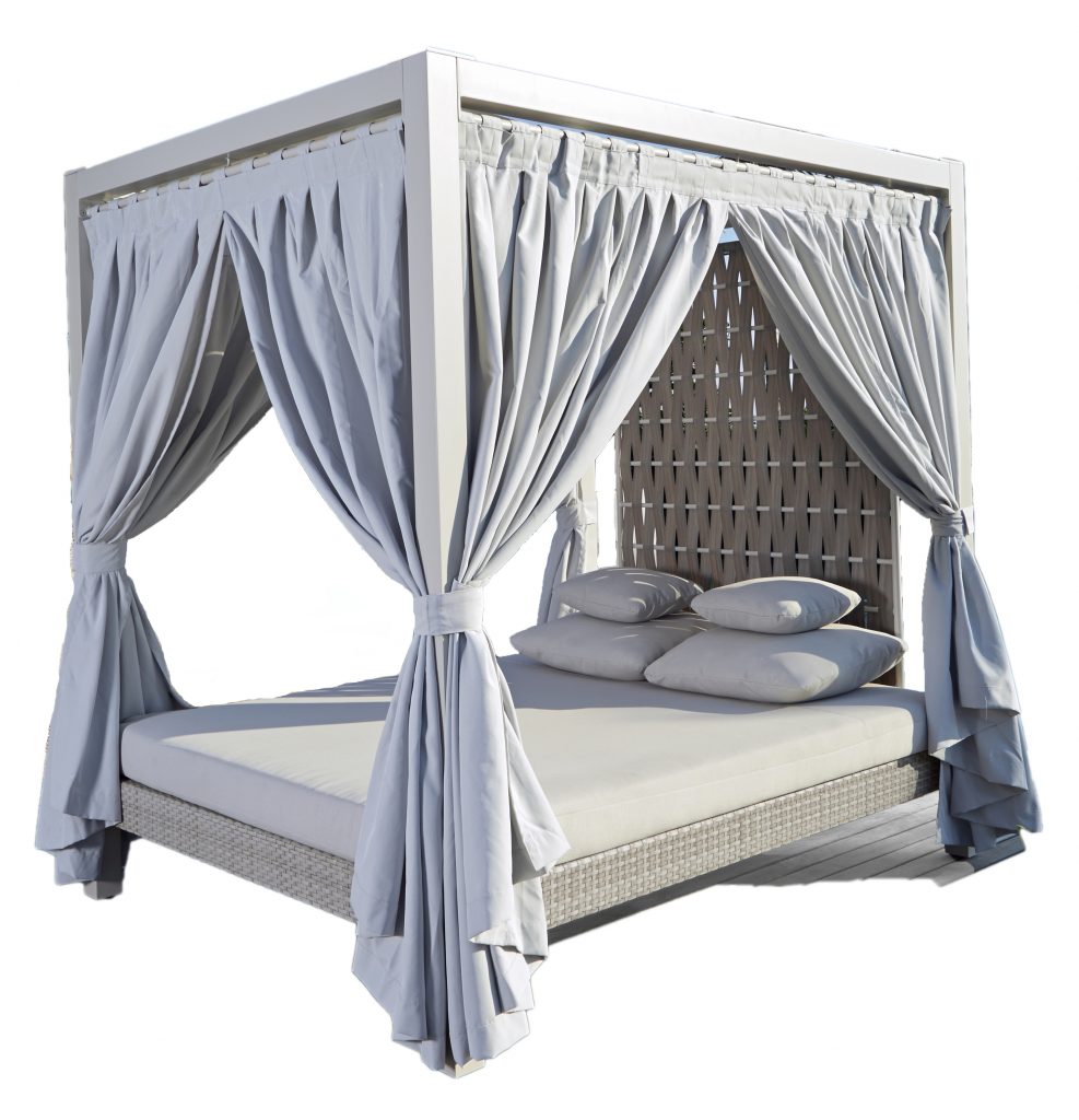 Skyline design Strips Four Poster Outdoor Luxury Daybed