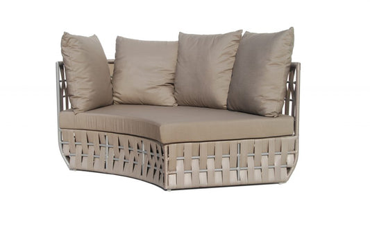 Skyline Design Strips Modular Curved Rattan Right Arm Seat