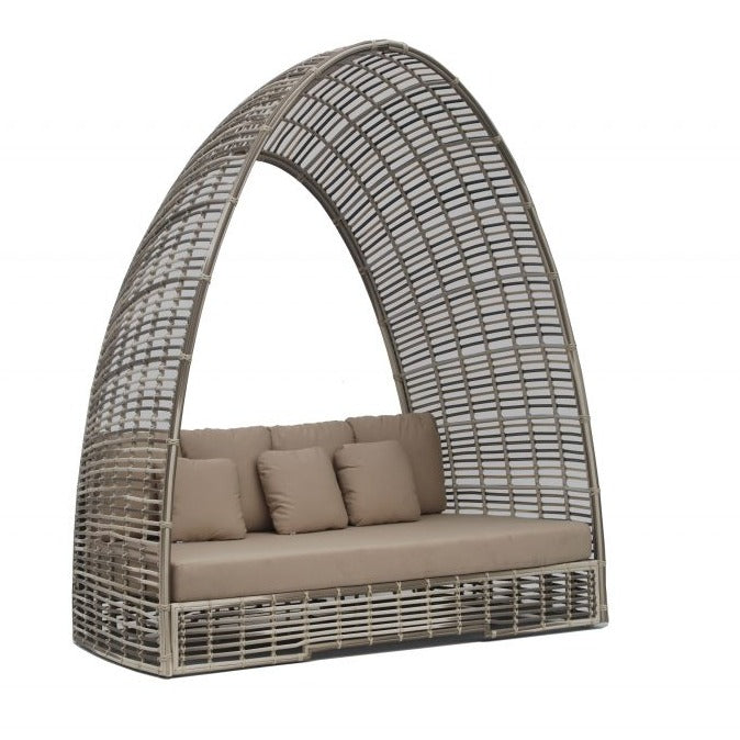 Skyline Design Surabaya Kubu Off White Rattan Garden Daybed