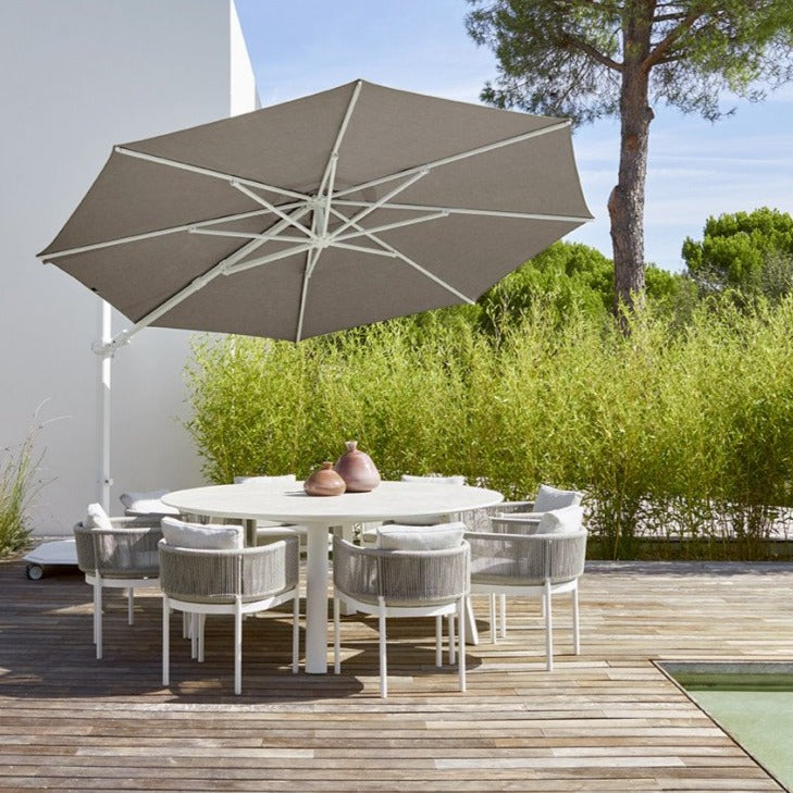 Carectere JCP-303 3.5m Round Cantilever Parasol with Wheeled Parasol Base