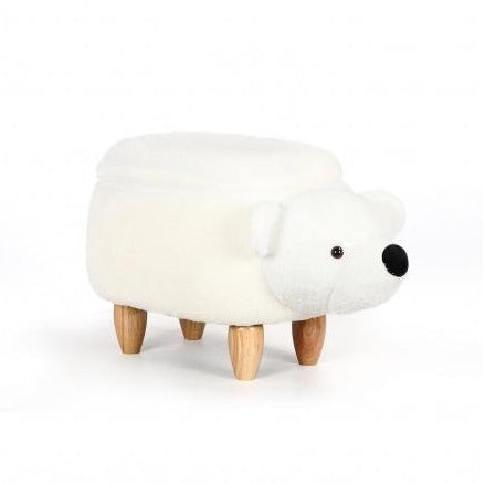 Novelty Polar Bear Animal Ottoman Footstool with Storage