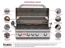Load image into Gallery viewer, BULL ANGUS 5 Burner Built in Propane Gas Grill Head with Rotisserie and cover
