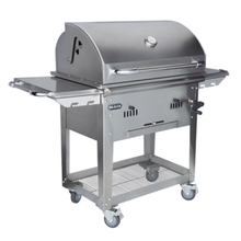 Load image into Gallery viewer, BULL Bison Stainless Steel Charcoal BBQ with Adjustable Charcoal baskets on Cart Free Cover 
