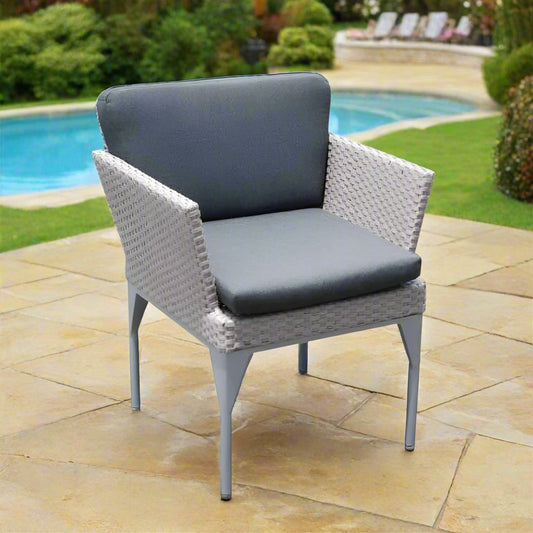 Skyline Design Brafta Silver Walnut  Rattan Garden Dining Chair