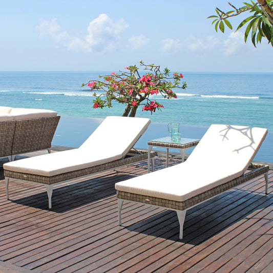 Skyline Design Modular Brafta Rattan Sun lounger with Adjustable Back