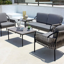 Load image into Gallery viewer, Skyline Design Chatham Silver Walnut Rattan Garden Lounging Armchair

