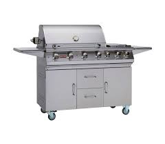 BULL 7 Burner Propane Gas BBQ With Double Side Burner Cart and Rotisserie and FREE COVER