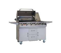 EX DISPLAY BULL 7 Burner natural Gas BBQ With Double Side Burner Cart and Rotisserie with FREE Cover