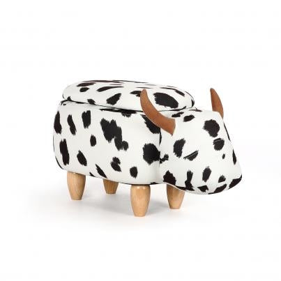 The Cow Animal Ottoman Footstool with Storage