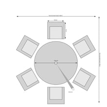 Load image into Gallery viewer, Lyon Cast Aluminium Six Seat Round Garden Dining Set Bronze With Lazy Susan
