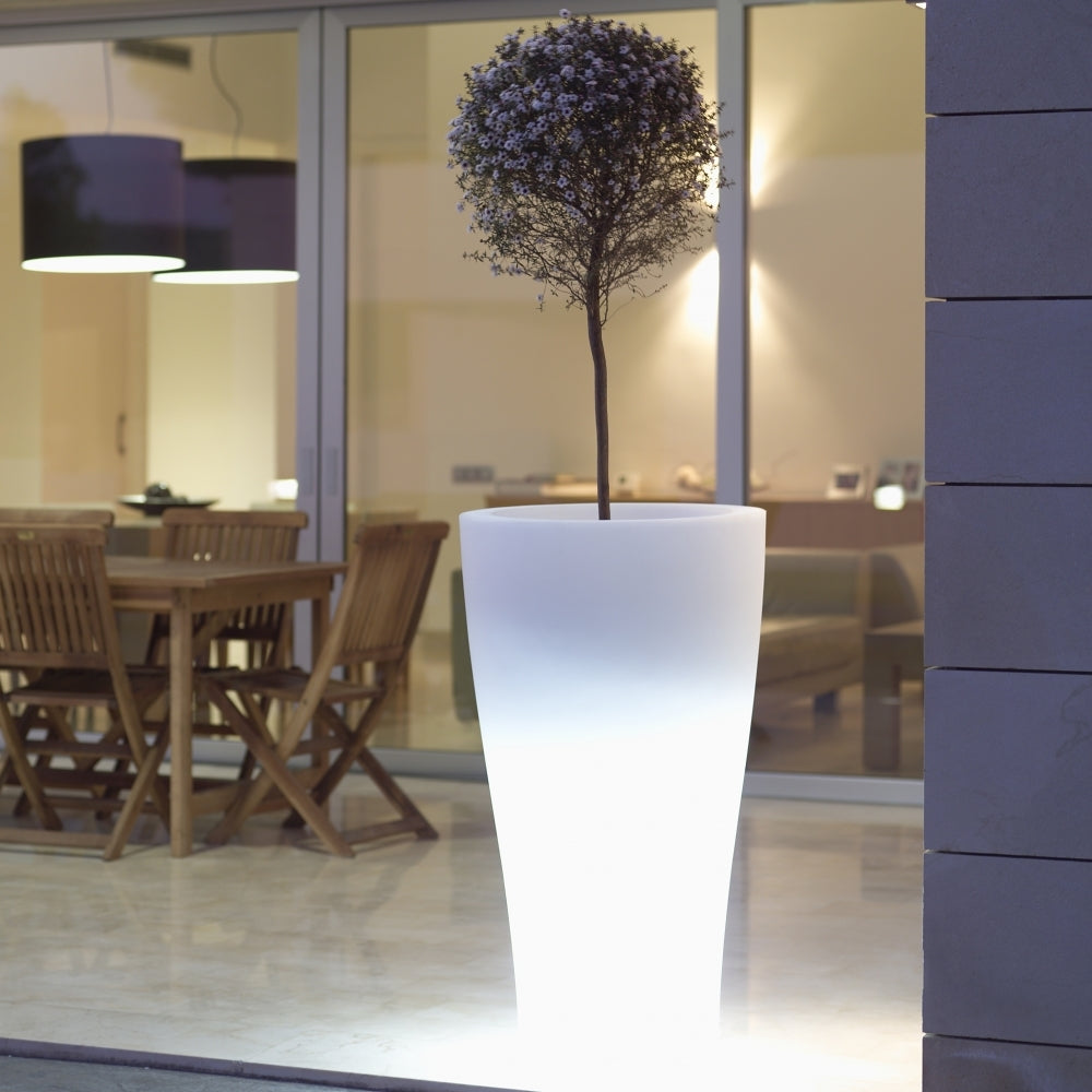 Outdoor LED Light up Cone Garden Planters