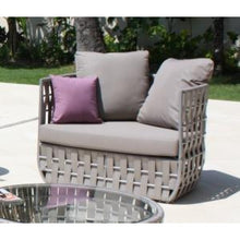 Load image into Gallery viewer, Skyline Design Strips Lounging Rattan Garden Armchair
