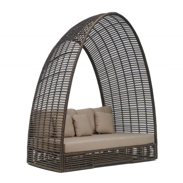 Skyline Design Surabaya Kubu Off White Rattan Garden Daybed