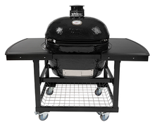 Load image into Gallery viewer, Primo Oval XL400 Ceramic Grill BBQ Metal Cart Model with HDPE Side Shelves
